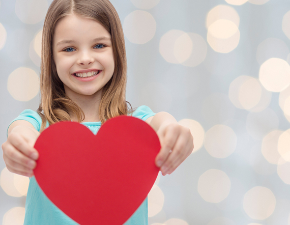 child with heart